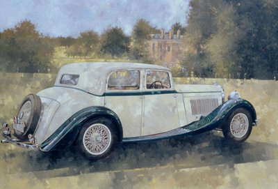 The Green and White Bentley at Althorp by Peter Miller