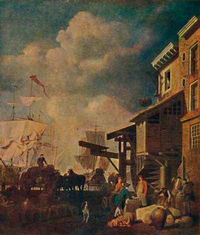 The Old East India Wharf, London Bridge by Peter Monamy