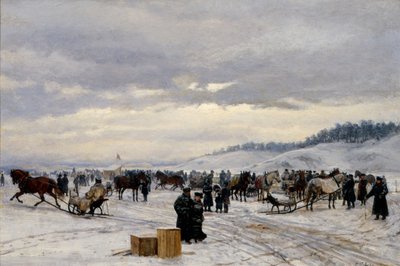 Ice Racing by Peter Nicolai Arbo