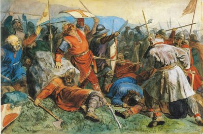 Saint Olav at the Battle of Stiklestad by Peter Nicolai Arbo