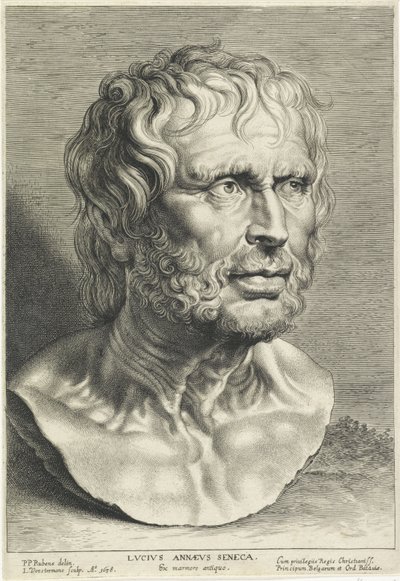 Bust of Seneca, engraved by Lucas Vorsterman by Peter Paul (after) Rubens
