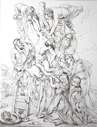 Jesus Christ, Descent from the Cross (print) by Peter Paul (after) Rubens
