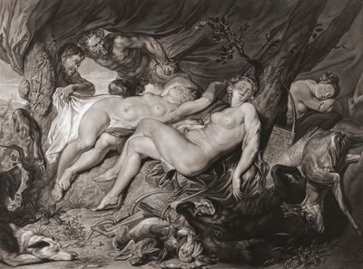 Sleeping Diana and Her Nymphs Spied on by Satyrs by Peter Paul (after) Rubens
