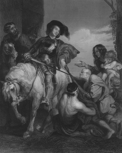 St Martin Dividing His Cloak by Peter Paul (after) Rubens