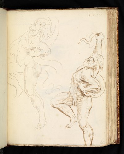 Two Studies of Laocoon, One with the Serpents Transformed into Drapery by Peter Paul (after) Rubens
