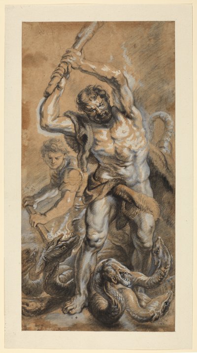 Hercules Killing the Lernaean Hydra by Peter Paul (school of) Rubens