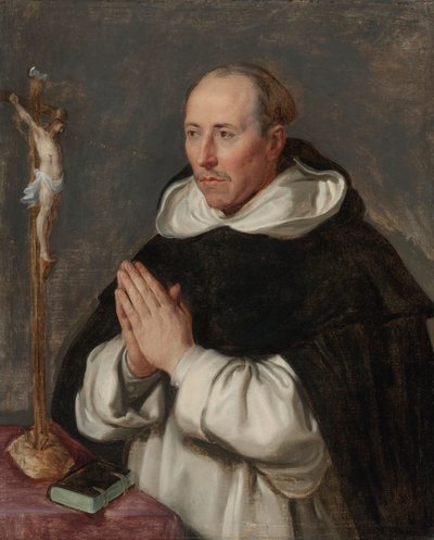 A Monk Praying, Presumably Saint Thomas Aquinas by Peter Paul (school of) Rubens