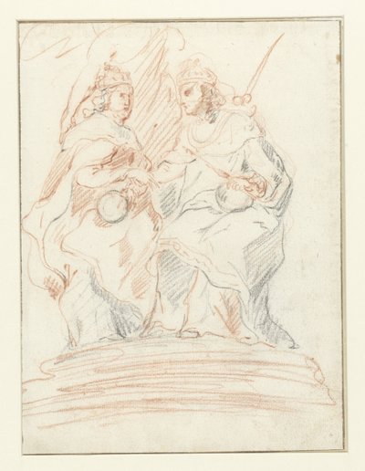 King and Queen on a Throne, with Fame Standing Behind Them by Peter Paul Rubens (possibly)