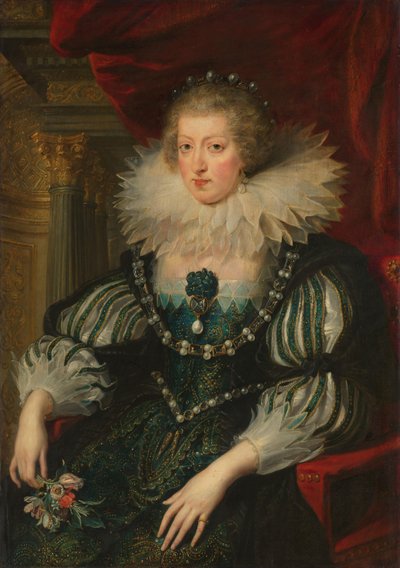 Portrait of Anne of Austria (1601-1666), Queen of France by Peter Paul Rubens (workshop of)