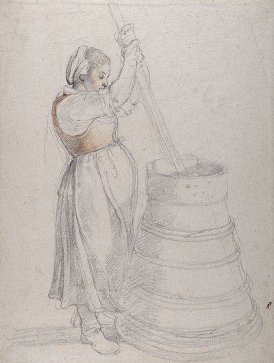 A Peasant Girl Churning Butter by Peter Paul Rubens