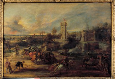 A Tournament Near the Pits of Steen Castle by Peter Paul Rubens