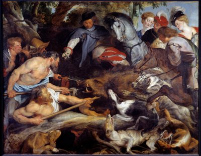 Boar hunting by Peter Paul Rubens