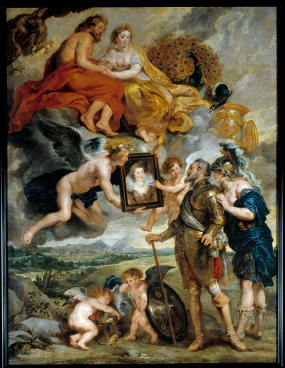 Cycle des Medicis: The King of France Henry IV Receives the Portrait of Marie de Medicis by Peter Paul Rubens