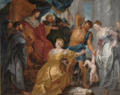 The Judgment of King Solomon. Around 1617 by Peter Paul Rubens