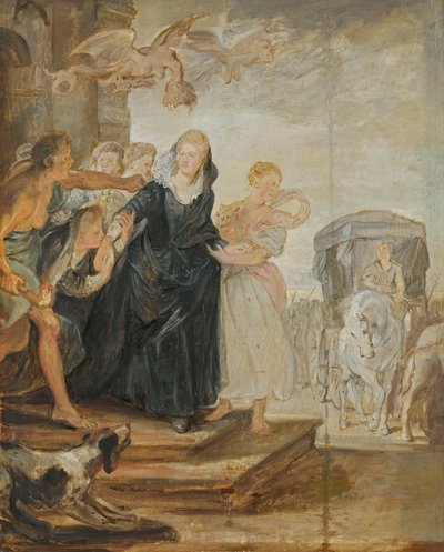 The Departure from Paris (Sketch for the Medici Cycle) by Peter Paul Rubens