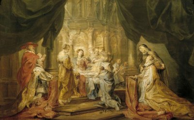 St. Ildefonso Receiving the Chasuble by Peter Paul Rubens