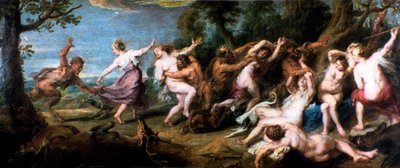Diana and her Nymphs Surprised by the Fauns by Peter Paul Rubens