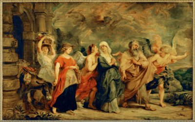 The Flight of Lot and His Family from Sodom by Peter Paul Rubens