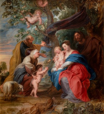 The Holy Family under an Apple Tree. Around 1632 by Peter Paul Rubens