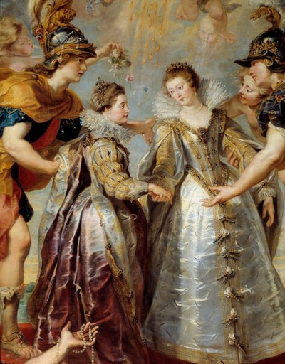 Exchange of the Two Princesses of France and Spain on the Bidassoa River in Hendaye, 1615 by Peter Paul Rubens