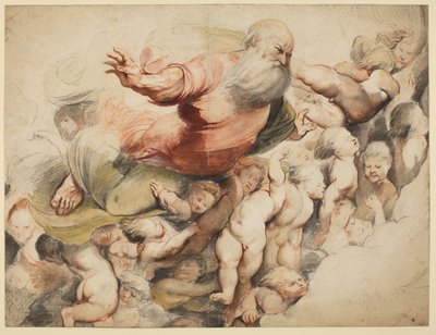 God the Father Supported by Angels, after Pordenone, 1600-03 by Peter Paul Rubens