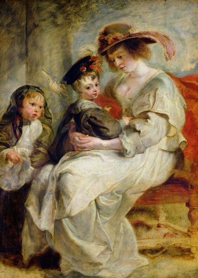 Helene Fourment with Two of Her Children, Claire-Jeanne and Francois, c.1636-37 by Peter Paul Rubens