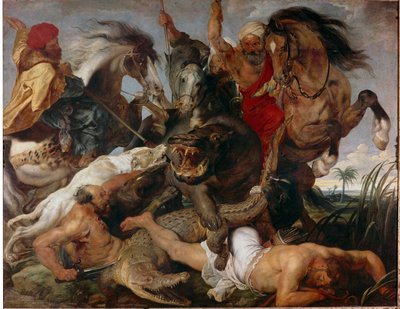 Hippo and crocodile hunting by Peter Paul Rubens