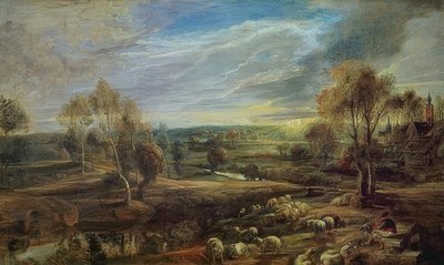 Landscape with Shepherd and His Flock by Peter Paul Rubens