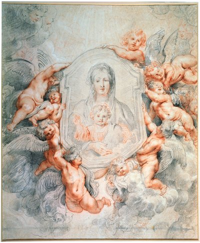 Madonna Adored by Angels (Madonna della Vallicella), 1608 by Peter Paul Rubens