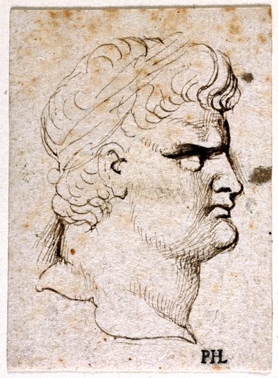 Nero, from ten drawings of eight of the first twelve Caesars, after Giovanni da Cavino