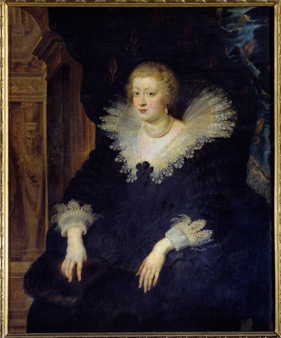 Portrait of Anne of Austria, Queen of France, Wife of Louis XIII by Peter Paul Rubens