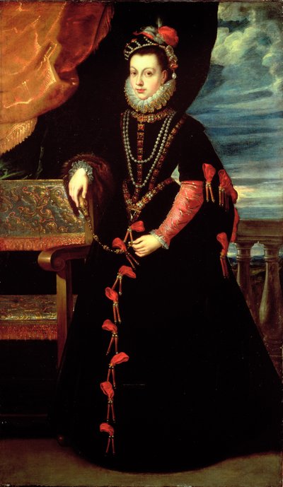 Portrait of Isabelle de Valois, Queen of Spain, wife of Philip II of Spain by Peter Paul Rubens