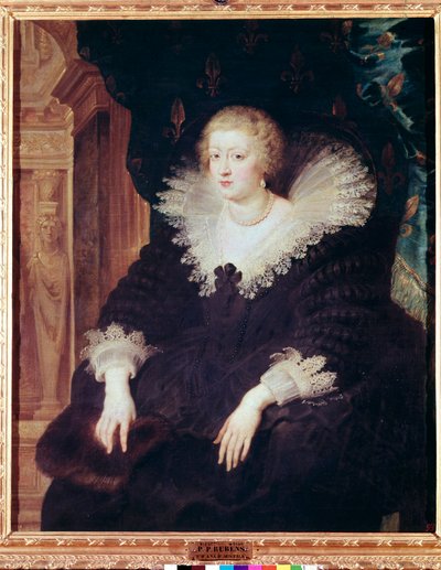 Portrait of Queen of France Anne of Austria by Peter Paul Rubens