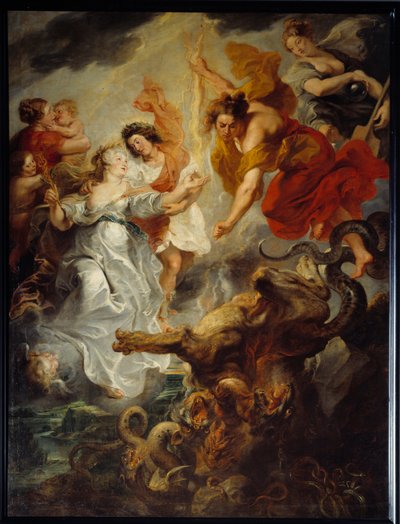 Reconciliation of Queen Mary of Medicis and Her Son Louis XIII After the Death of Concini by Peter Paul Rubens