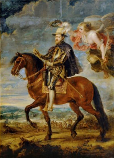 Equestrian Portrait of Philip II at the Battle of St. Quentin 1557 by Peter Paul Rubens
