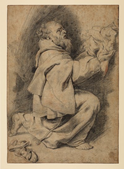Saint Francis Kneeling, Receiving the Infant Christ, c.1617 by Peter Paul Rubens