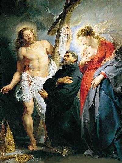 Saint Augustine between Christ and the Virgin by Peter Paul Rubens