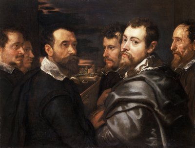 Self-Portrait in a Circle of Friends from Mantua by Peter Paul Rubens