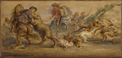 Study for "The Bear Hunt" (for the Alcázar, Madrid) by Peter Paul Rubens