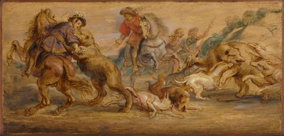 Study for The Bear Hunt for the Alcázar, Madrid by Peter Paul Rubens
