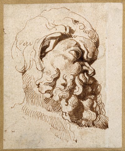Study of an Antique Head of Silenus by Peter Paul Rubens