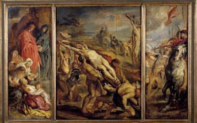 The Erection of the Triptych Cross by Peter Paul Rubens