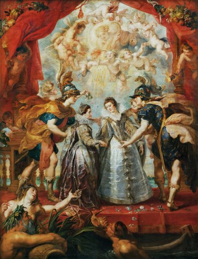 The Exchange of the Princesses at the Spanish Border. The Marie de Medici Cycle by Peter Paul Rubens