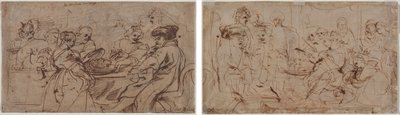 The Feast of Herod (recto) Tomyris with the Head of Cyrus (verso) by Peter Paul Rubens