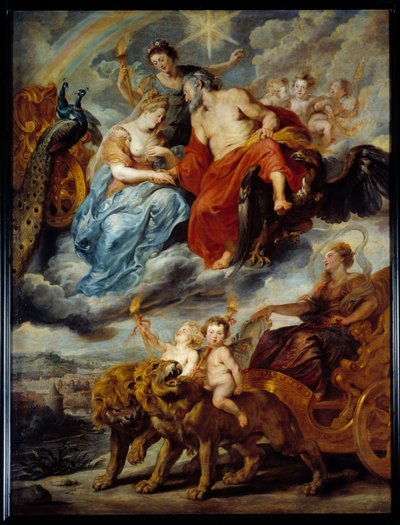 The Interview of King and Mary of Medici in Lyon, November 9 by Peter Paul Rubens