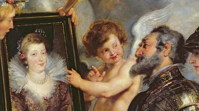 The Medici Cycle: Henri IV Receiving the Portrait of Marie de Medici (detail) by Peter Paul Rubens