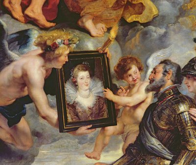 The Medici Cycle: Henri IV Receiving the Portrait of Marie de Medici (detail) by Peter Paul Rubens