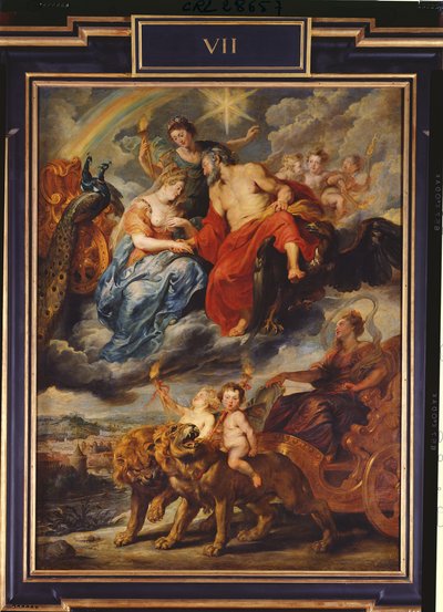 The Medici Cycle: Meeting of Henri IV and Marie de Medici at Lyon on 9th September 1600 by Peter Paul Rubens