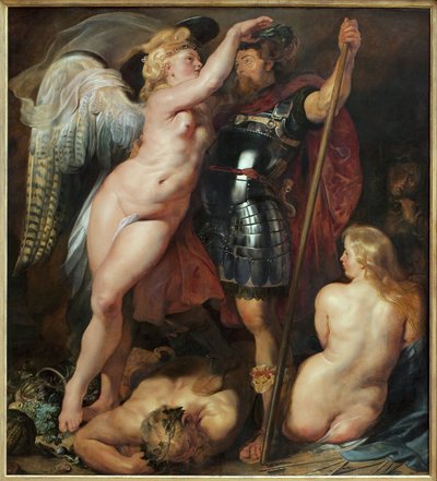 The coronation of the heroes. Painting by Peter Paul Rubens (1577-1640), circa 1622. Munich, Alte Pinakothek (Germany) by Peter Paul Rubens