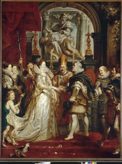 The marriage by proxy of Maria De Medici and Henry IV by Peter Paul Rubens